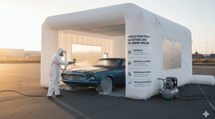 Quels conseils pour peindre une voiture avec une cabine de peinture gonflable ?