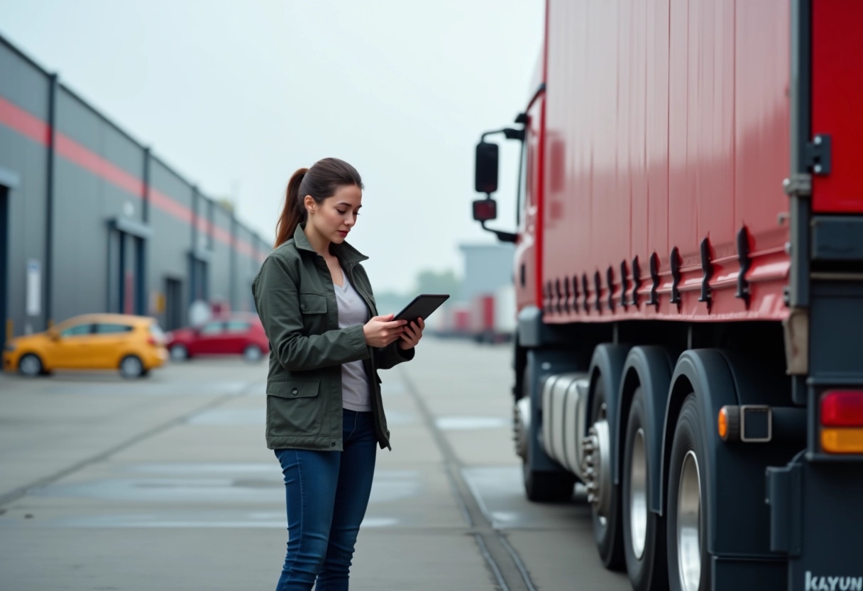 Femme gestionnaire consulte une tablette près d