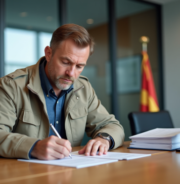 Immatriculer sa voiture en Andorre : ce qu’il faut savoir sur la légalité Homme remplissant papiers d'immatriculation dans un bureau en Andorre
