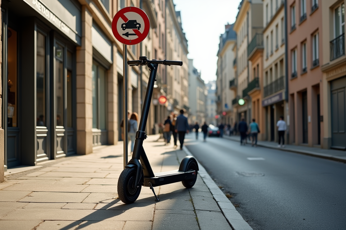 Scooter électrique garé près d